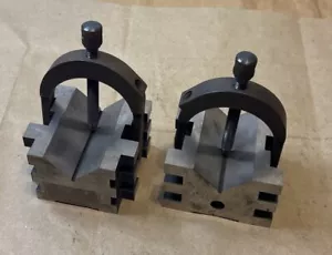 Starrett V-Block & Clamp Set of 2 No. 568 3/8 Machinist Tools USA - Picture 1 of 24