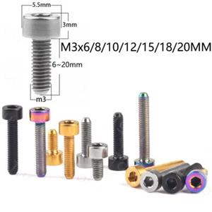 Titanium Column Head Screws Hexagon Socket Head Cap Screws M3*6/8/10/12/15~20mm - Picture 1 of 7