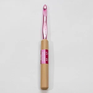 Susan Bates Silvalume Häkelnadel aus Aluminium mit Bambusgriff Größe L11/10 mm - Bild 1 von 5