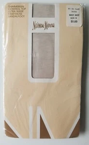 Vintage Neiman-Marcus Pantyhose Shimmereen Ultra Sheet Grey Mist Size B - Picture 1 of 2