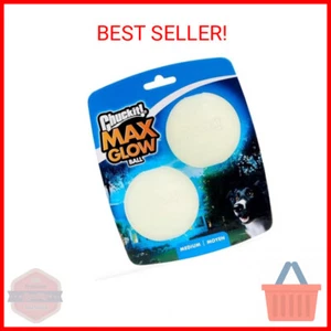 Chuckit! Max Glow Ball Dog Toy - Glows in the Dark - Made from Durable Rubber - - Picture 1 of 2