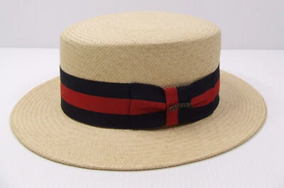 Sombrero de Paja Orvis Genuino Panamá Tejido a Mano en Ecuador Talla Mediana 7-7 1/8 Foto 1 de 4