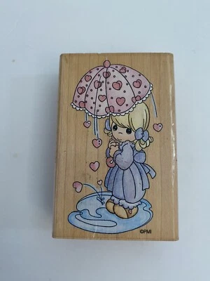 Stampendous Precious Moments UM006 Shower Of Love Wood Mounted Rubber Stamp RS4 - Image 1 of 4
