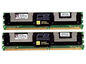 2GB (2x 1GB) Kingston KFJ-BX667K2/2G DDR2-667Mhz PC2-5300F ECC Fully Buffered - Bild 1 von 1