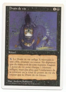 Drain Life French Mtg MISPRINT. The X its larger than grey shading in text box - Imagen 1 de 3