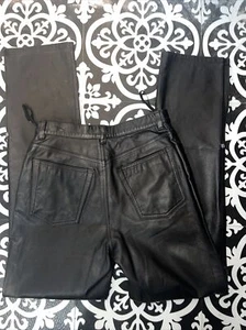 Vintage Damen Echt Leder Hose Jones New York mit Original Etikett Y2K Selten! - Bild 1 von 17