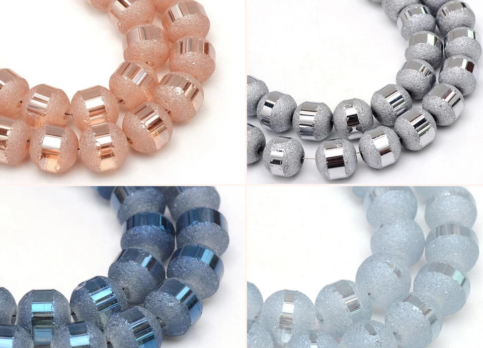 5mm Glasschliffperlen 100St. Fädelloch 1mm frosted  - Bild 1 von 1