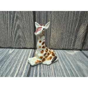 Statuina giraffa vintage 2,5" simpatica amante delle giraffe da collezione - Foto 1 di 3
