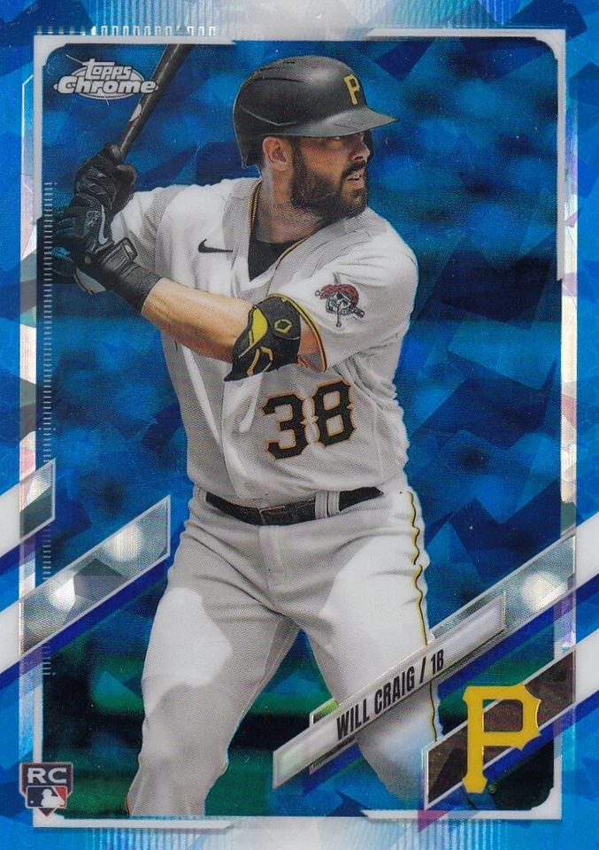 WILL CRAIG TOPPS CHROME UPDATE SAPPHIRE ROOKIE CARD RC PIRATES #US-237 2021 21 - Image 1 of 1