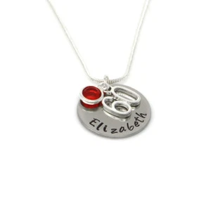 60th Birthday Gift Personalised Birthstone Necklace - Gift Boxed – for Her - Picture 1 of 4