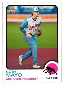 Coby Mayo Topps Heritage 2022 novato de ligas menores - Imagen 1 de 2