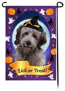 Halloween Garten Flagge - grau Goldendoodle - Bild 1 von 1