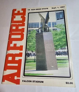 1984 AIR FORCE vs SAN DIEGO STATE FOOTBALL PROGRAM FALCONS AZTECS GAME SDSU AFU - Picture 1 of 20