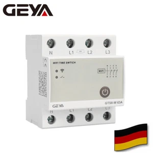 GEYA Intelligente Wifi Zeit Relais Relay Schalter 4P Wireless Fernbedienung 63A - Picture 1 of 12