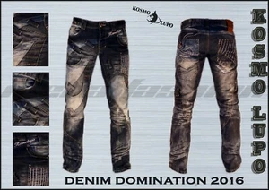 SIZE 29 30 31 32 33 34 36 38 NEW Mens KOSMO LUPO Italian Designer Jeans K&M - Picture 1 of 4