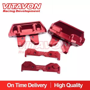 VITAVON CNC Alu#7075 Front Rear Bumper Tie Bar Mount set for Traxxas Sledge Red - Picture 1 of 6