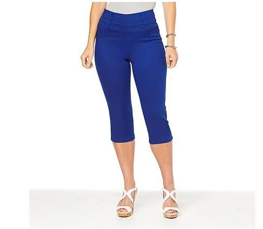 DG2 por Diane Gilman Virtual Stretch Pull-On Marinero Pedal Empujador Jean Alto Grande Foto 1 de 1