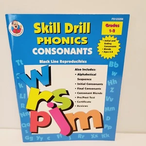 Vtg Skill Drill Phonics Early Learning Workbook Homeschool Education CLEAN - Picture 1 of 5