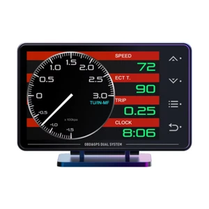 XS HUD Gauge Car Multi-Function OBD+GPS Instrument Water Temperature Turbocharge - Picture 1 of 7