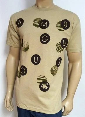 Ambiguous Photophobia Graphic Tee Beige Sand Crew T-Shirt New NWT Mens - Image 1 of 2