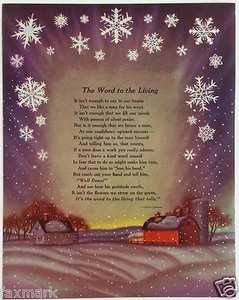 The Word to the Living 1947 Prose & Illustration - Picture 1 of 2