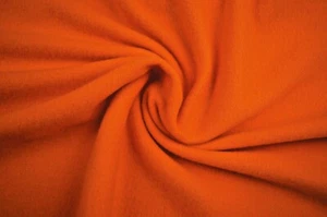 2+ Yards Solid Orange Fleece Fabric 99" X 60" - Picture 1 of 2