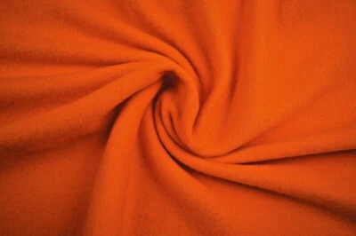 2+ Yards Solid Orange Fleece  Fabric 99" X 60" - Image 1 of 2