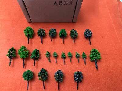 N scale  -20 small Trees ,Forest, Scenery, Mix Styles / Sizes (ABX3) - Image 1 of 4