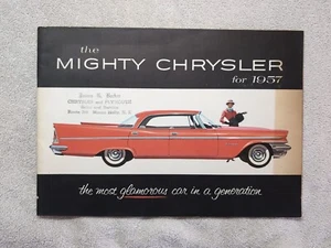 Mighty Chrysler 1957 folleto de ventas anuncio New Jersey Saratoga New Yorker - Imagen 1 de 13