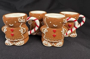 Set Of 4 Pottery Barn Kids Mr. Spice Mug Gingerbread Christmas Holiday 6oz - Picture 1 of 7
