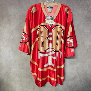 NWT Rare Vintage 90s Starter San Francisco 49ers Jerry Rice 80 AOP Jersey Men XL - Picture 1 of 10