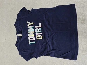 Blue Tommy Hilfiger T-shirt Age 4 Girls ** Great Condition* - Picture 1 of 4