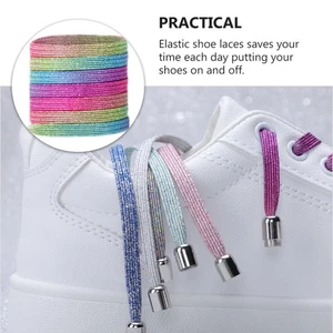 7 pares de cordones deportivos sin necesidad de atar cordones hebilla cuerdas cordones para niños - Imagen 1 de 12