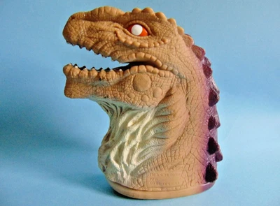 Vintage 1998 children's 7" Godzilla dinosaur hand head puppet TOHO MADE IN CHINA - Image 1 of 4