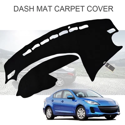 Black Dashmat Mat Cover Pad For Mazda 3 2009-2013 Dashboard Anti-Sun Dash Car - Image 1 of 4
