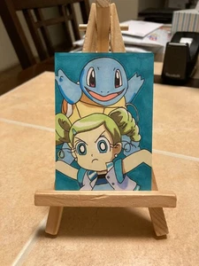 ACEO Original Mixed Media Painting Art Karte ATC Charakter Portrait Pokemon 1 - Bild 1 von 1