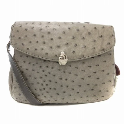 Bolso de Hombro LUCIE SAINT CLAIR Paris Cuero Avestruz Caqui Usado Foto 1 de 4