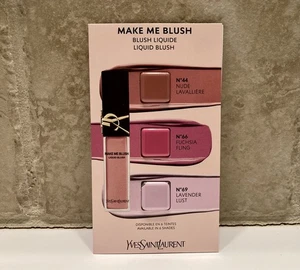 Yves Saint Laurent Make Me Blush Liquid Blush 3-Shade Sample Card Nude Fuschia - Picture 1 of 2