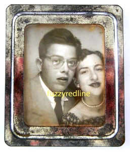 Vintage 1950s Arcade PHOTOMATIC Photo Booth CUTE YOUNG COUPLE Orig WELL DRESSED - Picture 1 of 2