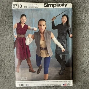Simplicity 8718 Fantasy Warrior Costume Pattern Size 14–22 Uncut Samurai Cosplay - Picture 1 of 5