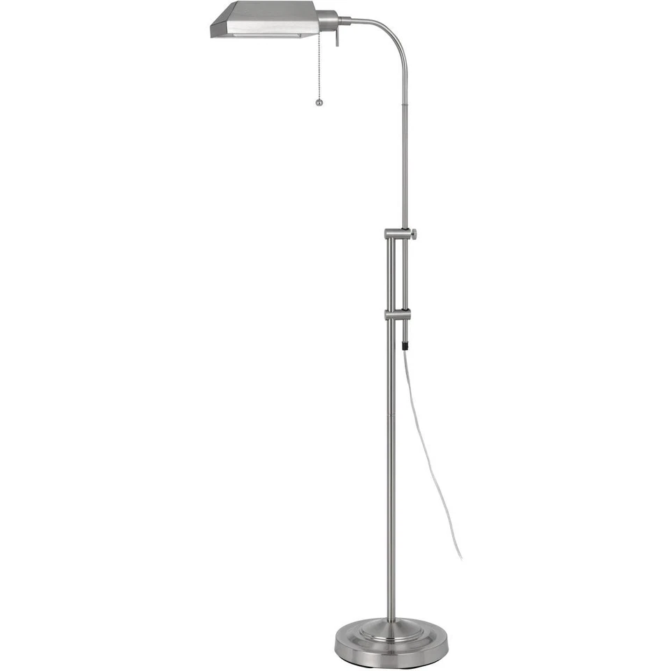 CAL Lighting & Accessories BO-117FL-BS Pharmacy Floor Lamp Brushed Steel - Image 1 of 1