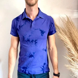 FABLECTIC HERREN Lila Indigo Kurzarm Kragen Golf Shirt Freizeit Sport XS - Bild 1 von 12