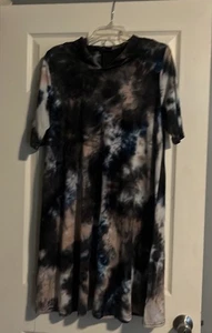 Vibe Sportswear hoodie dress womens plus size 1X tie-dye #0V - Picture 1 of 5