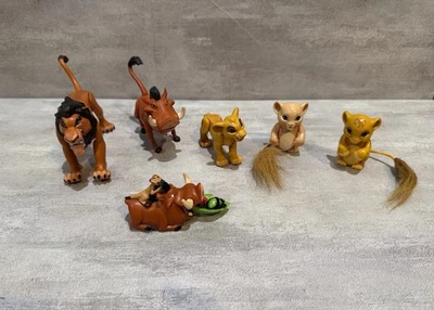 Lote de 6 figuras de juguete del Rey León de Disney juguetes vintage adornos para pasteles de plástico Foto 1 de 4