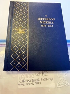 1938 to 1964 Jefferson Nickels in Almost Complete Vintage Whitman 9410 album - Picture 1 of 21
