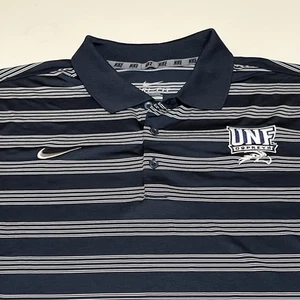 Camisa Polo University North Florida UNF Ospreys Para Hombres L Nike Dri Fit Azul Rayas - Imagen 1 de 11
