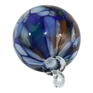 Murano Glass Bauble Xmas Christmas Decoration Ball Blue Multi 7cm - Picture 1 of 7