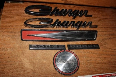 Mopar Dodge Charger Nameplate Emblems OEM #2841887 + 3464348 + 2876267 - Image 1 of 4