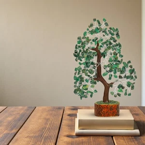 Grüner Aventurin - Kristallbaum, Edelsteinbaum, Chakra Lebensbaum, Balancing T - Bild 1 von 1