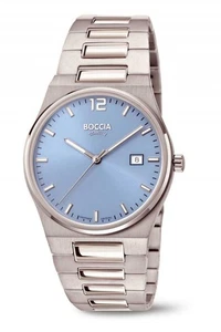Boccia 3661-01 Herrenuhr Titan mit Gliederarmband Datum 5 ATM Saphirglas - Bild 1 von 1